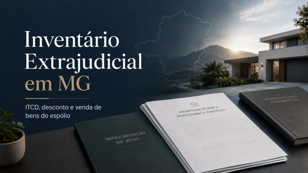 Inventário extrajudicial em MG: como obter desconto no ITCD e vender bens do espólio para pagar despesas